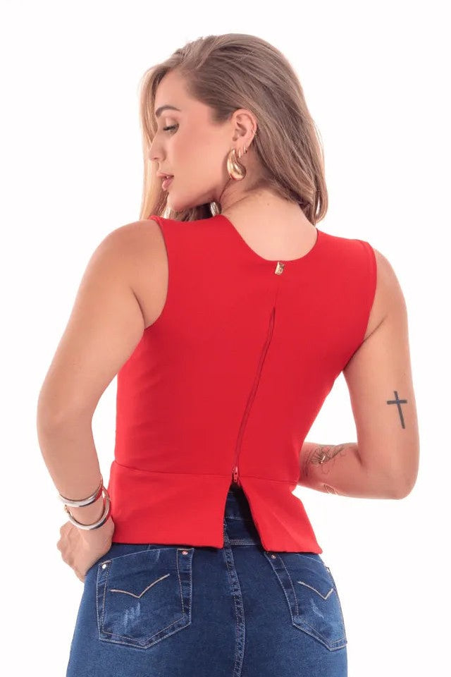 Blusa Peplum Pulsanti — Bavielo