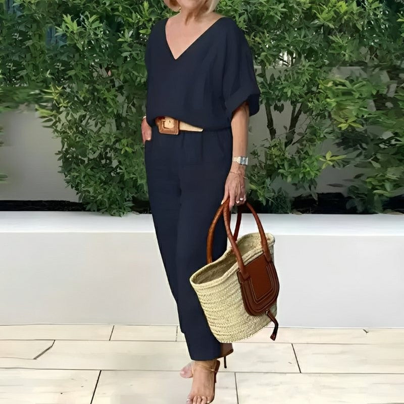 Conjunto Feminino Casual de Algodão e Linho Vicenza — Bavielo