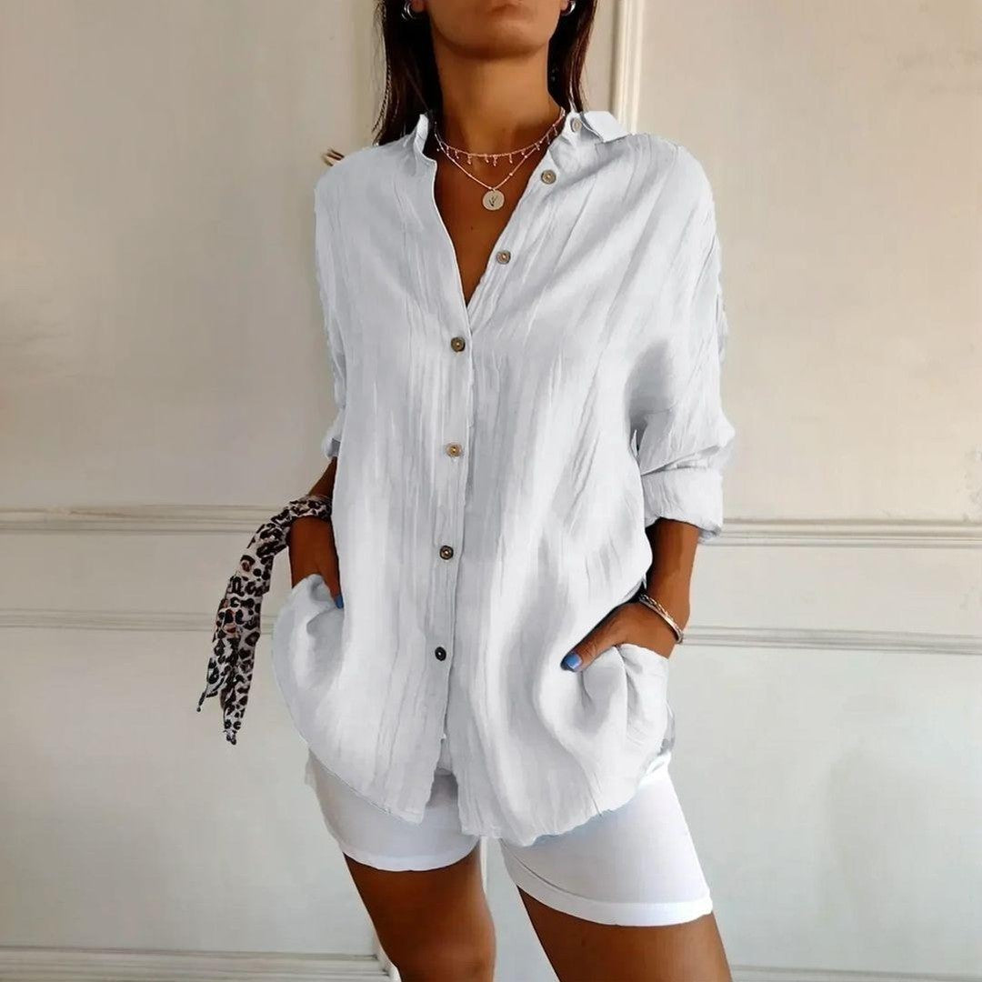 Kit 3 Camisas Ibiza em Linho de Algodão – Design Semi Plissado — Bavielo