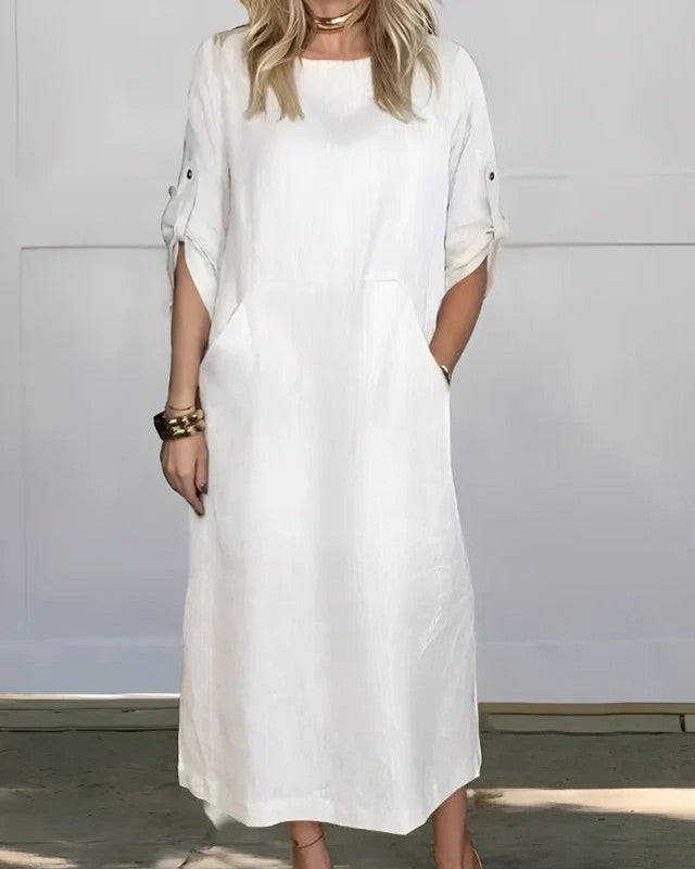 Vestido Casual Susan | Linho Puro - (Soltinho) — Bavielo