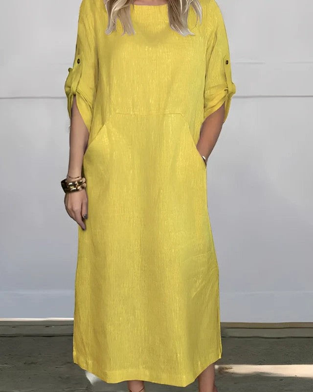 Vestido Casual Susan | Linho Puro - (Soltinho) — Bavielo